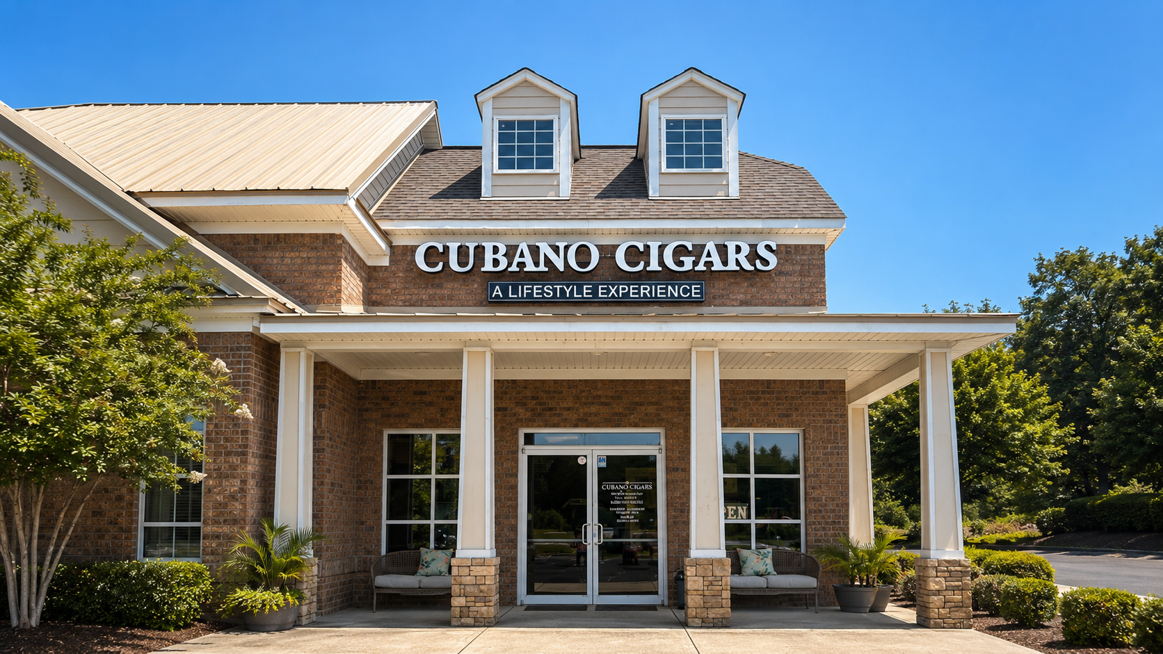 Exterior of Cubano Cigars at 2116 Jodeco Road in McDonough, Georgia